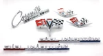 New 6-PC Complete Body Emblem Set For Early 1963 Chevy C2 Corvette W/injection. Fixed Price $349.99.