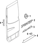 Genuine Mercedes-benz Door Emblem 907-817-24-00. Fixed Price $49.30.