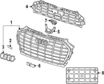 Genuine Audi Grille Emblem 80A-853-736-C-2ZZ. Fixed Price $80.42.