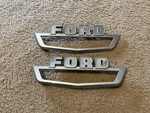 Pair Of Oem Vintage 1961-66 Ford Truck Side Hood Emblems F100 F250 F350 F600. Fixed Price $49.00.
