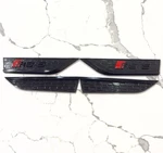 Audi RS5 (B9) Blackline Fender Badge Door Emblems 4-SET Logo Full. Fixed Price $185.00.