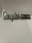 Vintage Chrysler Emblem Hood Metal Nameplate Badge Script. Fixed Price $45.95.