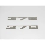Polished Stainless Steel "376" Fender Engine Cid Callout Emblems; Flat Panel. Fixed Price $63.99.