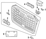 Genuine Audi Grille Emblem 4N0-853-736-B-2ZZ. Fixed Price $77.34.
