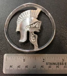 1971 - 1973 Buick Centurion Roman Helmet Sail Panel Emblem Chrome Aged But Nice!. Fixed Price $35.00.