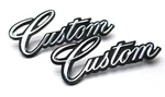 New "custom" Rear Quarter Panel Script Pair 68-69 Skylark 1/4 Sail Emblem Trim. Fixed Price $49.99.