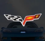 1PC 05-13 Chevy Corvette C6 Z06 ZR1 & Sport Front Rear Crossed Flags Emblem. Fixed Price $26.19.