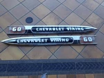 1958-59 Chevy Viking 60 Truck Fender Emblems, Rh And Lh, Nice! Vintage. Fixed Price $206.99.