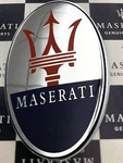 Maserati Trident Emblem Grille Nose Bumper Oval New 2-7/8" X 1-3/4"- 670101565. Fixed Price $39.00.
