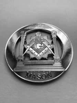 Masonic Metal Chrome Master Pillars Auto Car Emblem. Fixed Price $13.99.