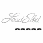 United Pacific 110709 Chrome "lead Sled" Script Emblem -. Fixed Price $17.05.
