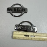 2X Nissan Logo Badges Ornaments Emblems Chrome 849E Part Automotive 3 1/2 Wide. Fixed Price $35.00.
