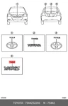 Oe Plate, Luggage Compartment Door Name, NO.2, 7544252260 For Toyota 75442-52260. Fixed Price $24.16.