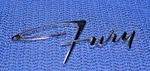 1963 Plymouth Fury Mopar #2417200 Fender Nameplate Emblem Aaag Broke Pins. Fixed Price $88.00.