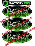 Green Peterbilt Grille & Hood Decal Emblems Flames 359 379 378 353 377. Fixed Price $17.39.