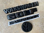 MK1 Golf Gti Cabriolet Sportline Rivage Karmann Rear (4) Badge Set. Fixed Price $153.18.