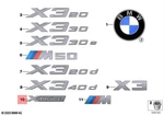 Genuine Bmw X3 G45 30 Xdrive Sav Lettering 51145A9D100. Fixed Price $91.52.