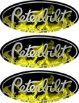 Yellow Peterbilt Grille & Hood Decal Emblems Flames 359 379 378 353 377. Fixed Price $17.39.