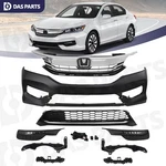 For 2016-17 Honda Accord Front Bumper Grille Set W/o Sensor Holes Chrome. Fixed Price $204.39.