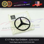 W117 Mercedes Gloss Black Star Emblem Rear Trunk Lid Logo Badge Amg CLA250. Fixed Price $29.99.