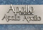 1973-1974 Buick Apollo Chrome Metal Emblems/scripts 9672249 + Two 9669539 Vg. Fixed Price $42.25.
