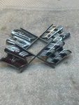Original 1968 Corvette Nose & Gas Tank Lid Emblem Good Core GM3954546 GM3912706. Fixed Price $50.00.