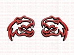 Dinosaur T-rex Emblem Fits Dodge Ram Trx Logo 1500 2500 3.25"X2.75" Red Black. Fixed Price $48.89.