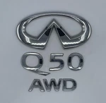 2014 - 2020 Infiniti Q50 Awd Chrome Rear Trunk Lid Emblem Logo Badge Nameplate. Fixed Price $46.99.