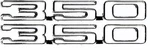 1968 Camaro 350 Front Fender Emblems, Gm Licensed Reproduction. Fixed Price $31.95.