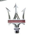Genuine Maserati Oem Gran Cabrio / Turismo 4.2 4.7 Front Trident With Red Lines. Fixed Price $262.39.