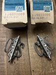 1968 73-74 Nos Olds Cutlass Supreme Rear Door Panel Cs Emblem Set Gm 9875069. Fixed Price $140.00.