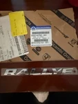 Rallye Badge For Dodge Dart And Charger Part Number 68165752AA Mopar. Fixed Price $30.00.