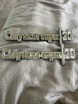 Vintage/oem, 1973-76 Chevy "cheyenne Super 20" Fender Emblems Pt# 6273133 Z-1803. Fixed Price $80.00.