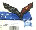 2014-2019 Chevrolet Corvette Emblem Front Bumper Badge Flag Black New Oem. Fixed Price $111.45.