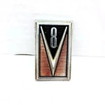 1964-65 Ford Mercury Comet Side Fender V8 Emblem Badge Red Black Original Oem. Fixed Price $32.95.
