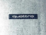 Audi Quattro White And Gray Houndstooth Rear Trunk Emblem Oem Q5 S4. Fixed Price $60.00.
