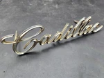 62 63 64 Cadillac Deville Eldorado Fleetwood Radiator Grille Script Emblem. Fixed Price $135.00.