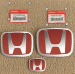 3X Red Front Rear Steering Badge Emblem Logo For Honda Accord Sedan Ex-l Lx-p Us. Fixed Price $22.99.