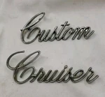 1973-1975 Oldsmobile Custom Cruiser Front Fender Emblem Script # 9649772 9649773. Fixed Price $45.00.