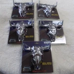 Lot 5 Brand New Bull Skull Emblem On The Grill HD-112C Chrome 6 1/4" X. Fixed Price $79.99.