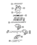 Genuine Mopar Scat Pack Nameplate Right 68469496AA. Fixed Price $81.34.