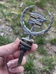 1979 1985 Cadillac Eldorado Biarritz Silver Hood Ornament Emblem Gm W/nut. Fixed Price $79.99.