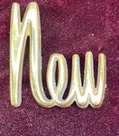 Oem Gold Tone Chrysler 1963 1964 New Yorker Emblem Ornament Script 2255082. Fixed Price $66.00.