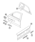 Genuine Mopar Decal Left 5EW53CA1AB. Fixed Price $33.95.