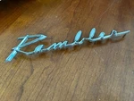 Original Nos 1961 Amc Rambler Script Trunk Lid Emblem 3458086 Qty. Fixed Price $89.95.