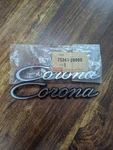 Vintage C.1979-81 Toyota Corona Script Badge Genuine Part# 75361-20080 X. Fixed Price $43.01.