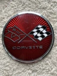Gm #347914 1975-1976 Corvette Rear Fuel Door Emblem, Very Nice Used Original.. Fixed Price $85.00.