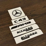 C43 Amg Biturbo 4MATIC Rear Star Emblem Gloss Black Set For Mercedes W205 Sedan. Fixed Price $53.95.