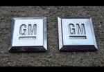 Gm Door Square Side Emblem Set Badge Decal Logo Silver Chevy Pontiac Oem Genuine. Fixed Price $10.50.