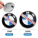 (82MM & 74MM) Emblem 2PCS Set Front Hood Rear Trunk For Bmw E46 E39 511481323. Fixed Price $18.99.